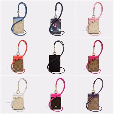 coach outlet lanyard id holder